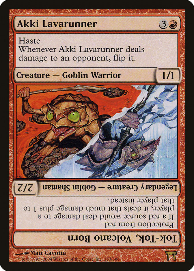 Akki Lavarunner // Tok-Tok, Volcano Born [Champions of Kamigawa] | Game Haven TX