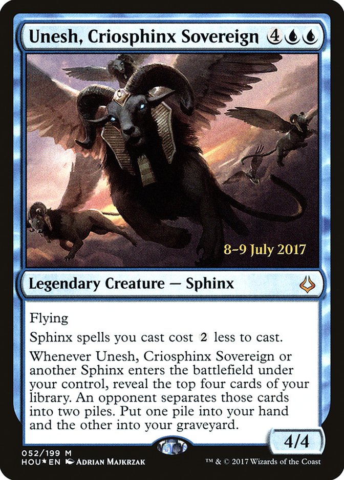 Unesh, Criosphinx Sovereign [Hour of Devastation Promos] | Game Haven TX
