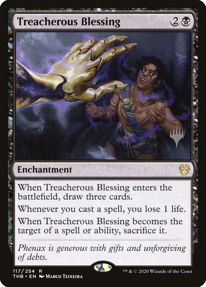 Treacherous Blessing (Promo Pack) [Theros Beyond Death Promos] | Game Haven TX
