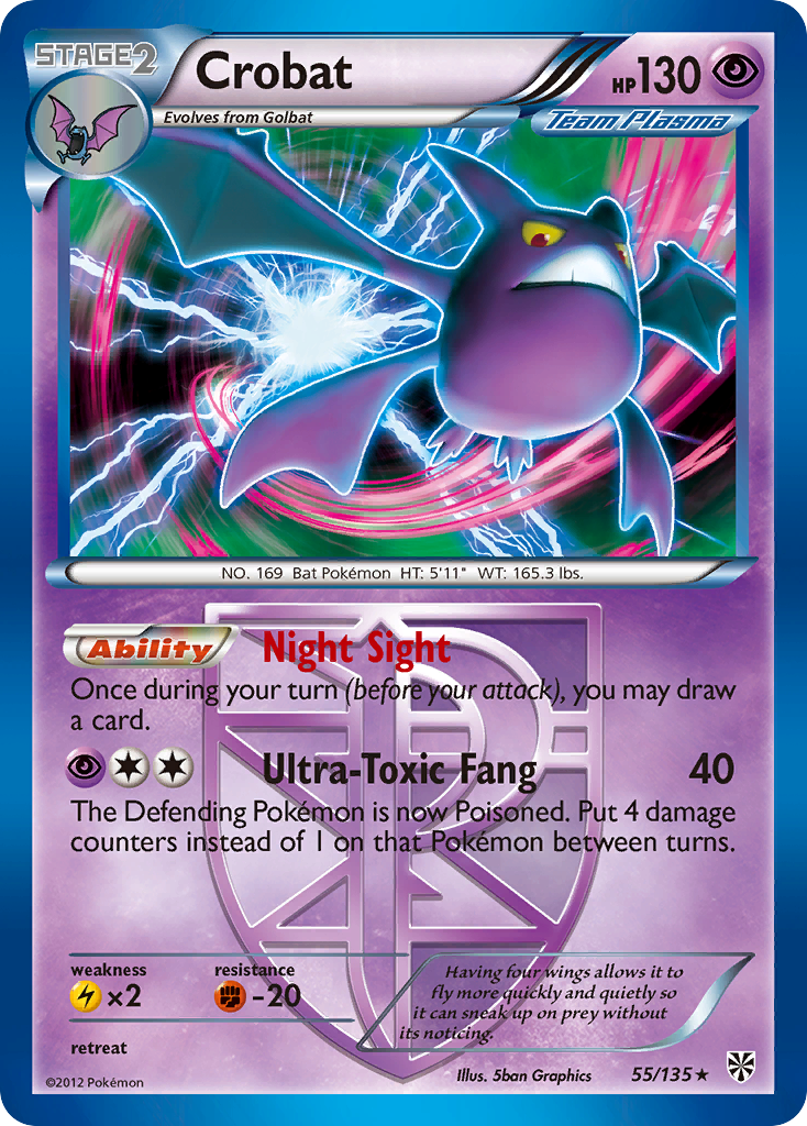 Crobat (55/135) [Black & White: Plasma Storm] | Game Haven TX