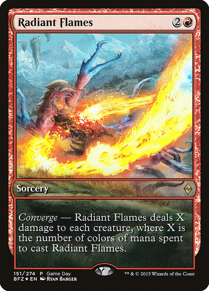 Radiant Flames [Battle for Zendikar Promos] | Game Haven TX