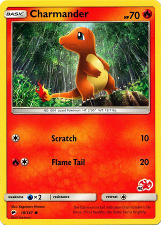 Charmander (18/147) (Charizard Stamp #42) [Battle Academy 2020] | Game Haven TX