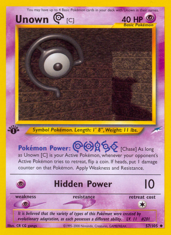 Unown [C] (57/105) [Neo Destiny 1st Edition] | Game Haven TX