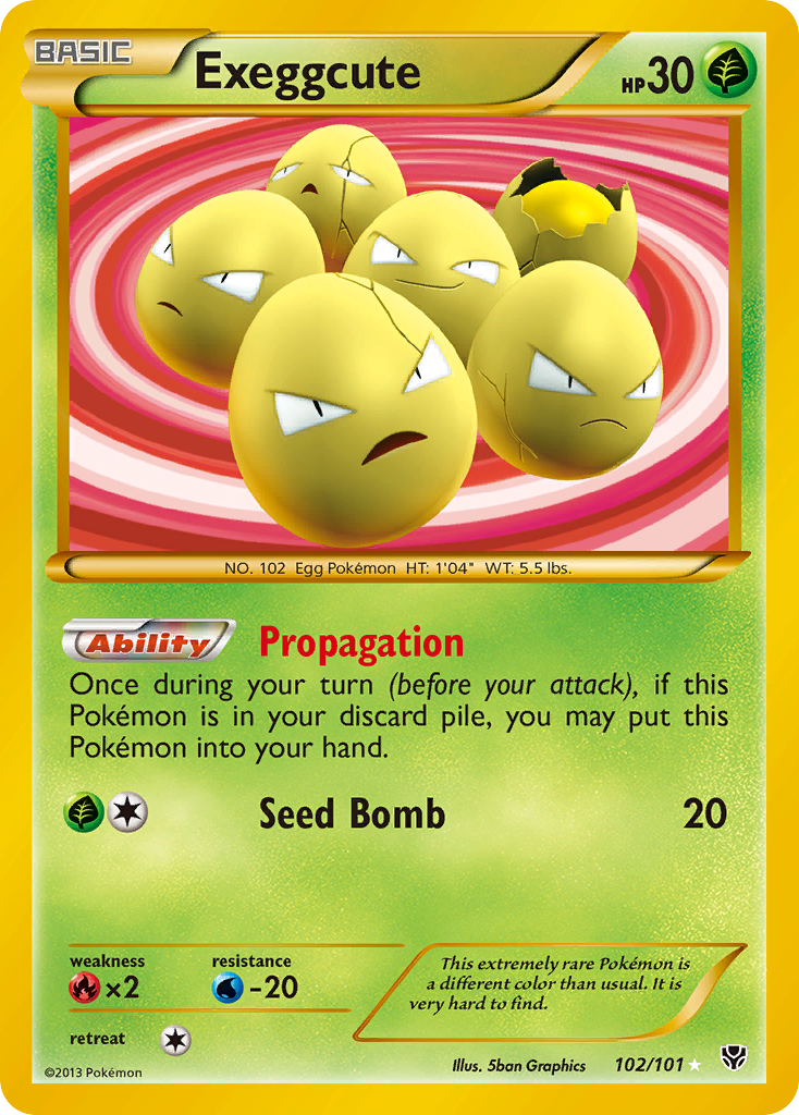 Exeggcute (102/101) [Black & White: Plasma Blast] | Game Haven TX