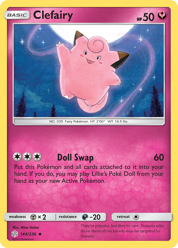 Clefairy (144/236) [Sun & Moon: Cosmic Eclipse] | Game Haven TX