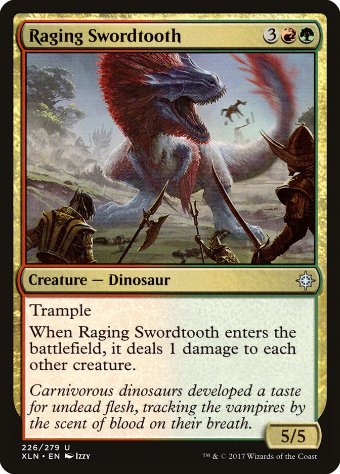 Raging Swordtooth [Ixalan] | Game Haven TX