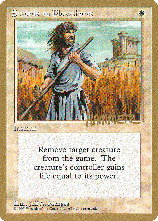 Swords to Plowshares (Shawn "Hammer" Regnier) [Pro Tour Collector Set] | Game Haven TX