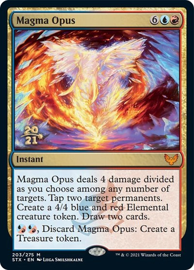 Magma Opus (Prerelease) [Strixhaven: School of Mages Prerelease Promos] | Game Haven TX