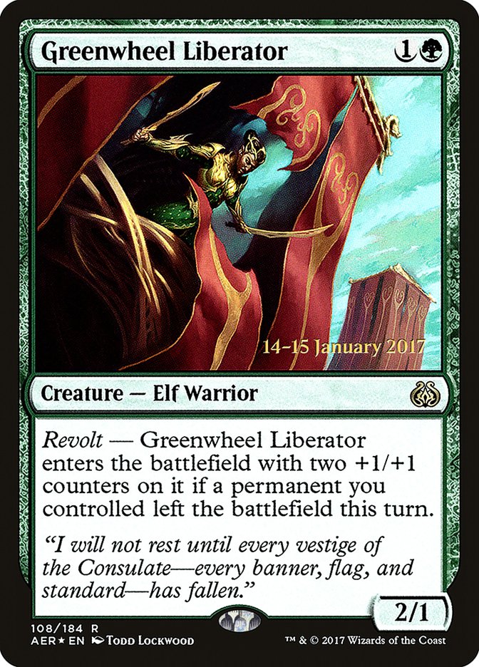 Greenwheel Liberator [Aether Revolt Promos] | Game Haven TX
