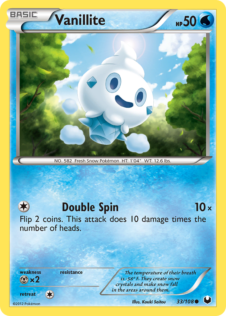 Vanillite (33/108) [Black & White: Dark Explorers] | Game Haven TX