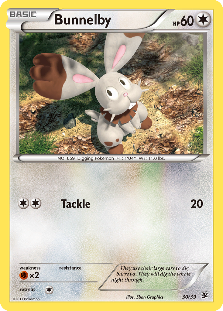 Bunnelby (30/39) [XY: Kalos Starter Set] | Game Haven TX