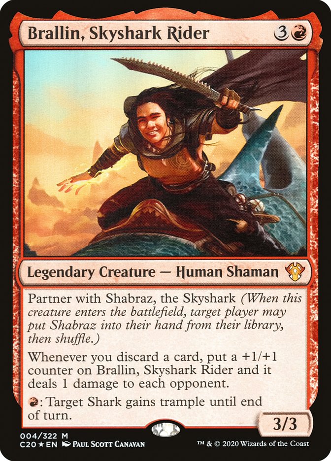 Brallin, Skyshark Rider [Commander 2020] | Game Haven TX
