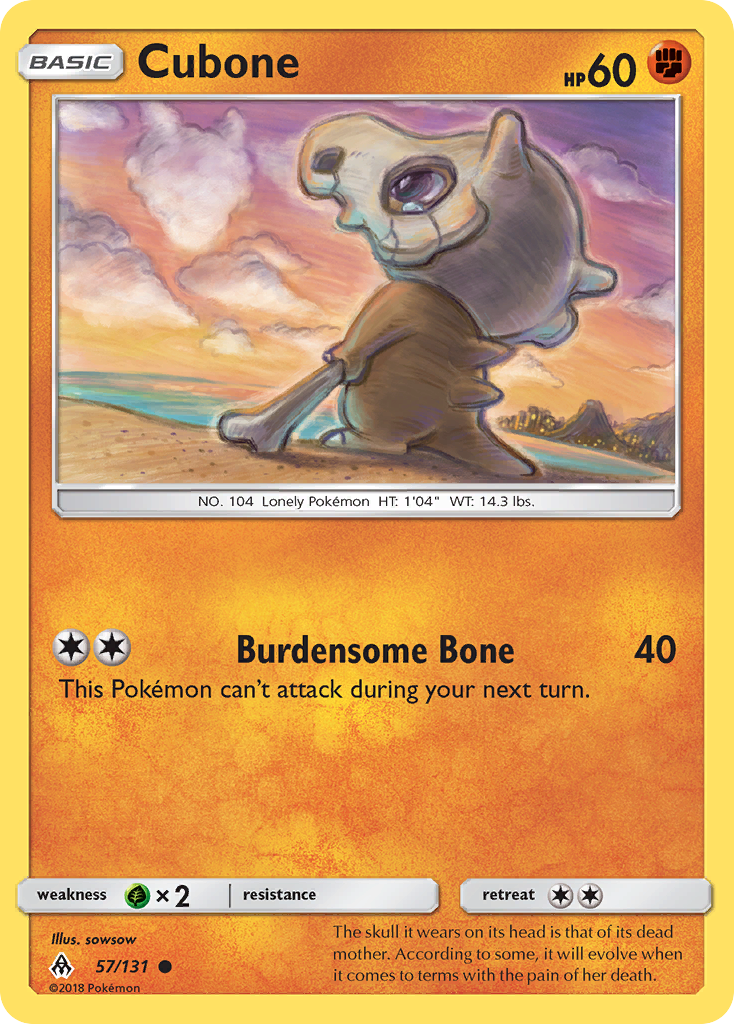 Cubone (57/131) [Sun & Moon: Forbidden Light] | Game Haven TX
