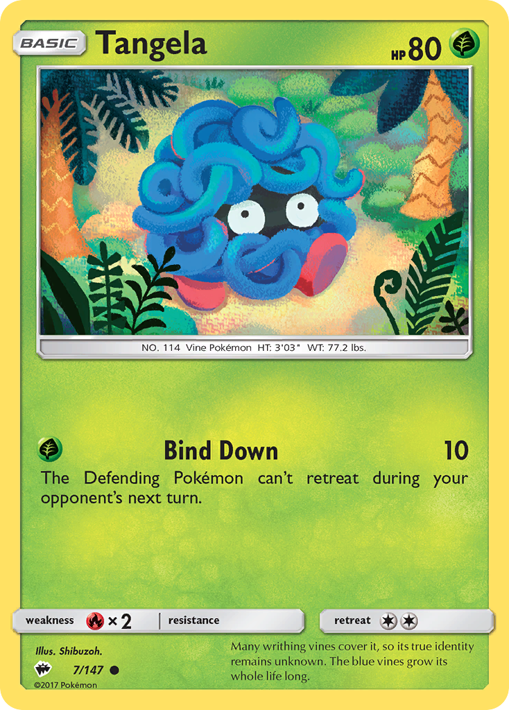 Tangela (7/147) [Sun & Moon: Burning Shadows] | Game Haven TX