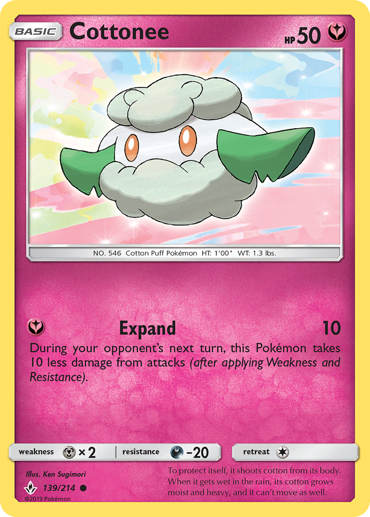 Cottonee (139/214) [Sun & Moon: Unbroken Bonds] | Game Haven TX