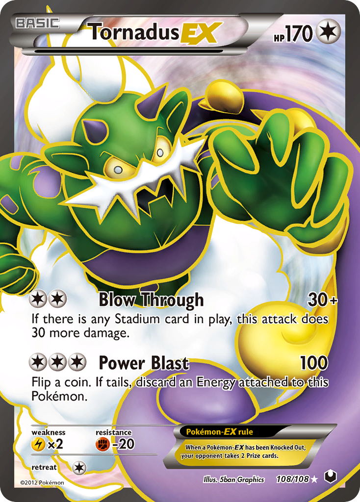 Tornadus EX (108/108) [Black & White: Dark Explorers] | Game Haven TX