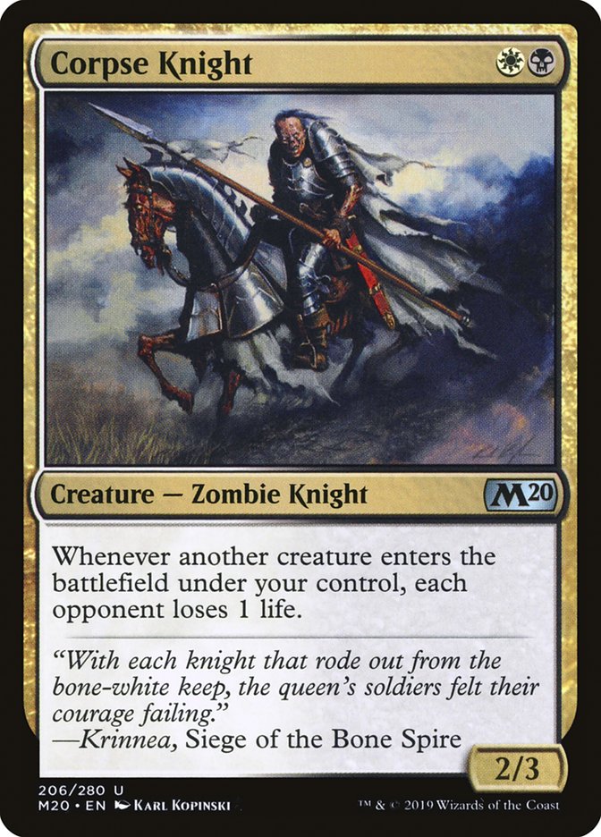 Corpse Knight (2/3 Misprint) [Core Set 2020] | Game Haven TX