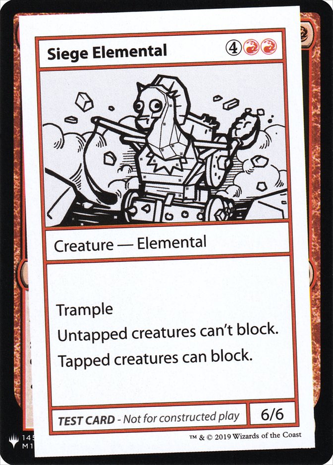 Siege Elemental [Mystery Booster Playtest Cards] | Game Haven TX