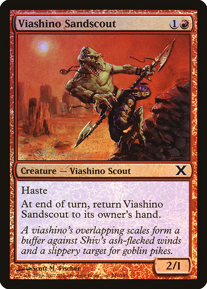 Viashino Sandscout (Premium Foil) [Tenth Edition] | Game Haven TX