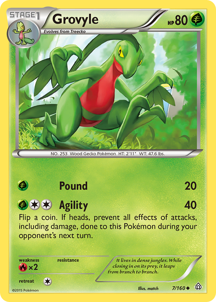 Grovyle (7/160) [XY: Primal Clash] | Game Haven TX