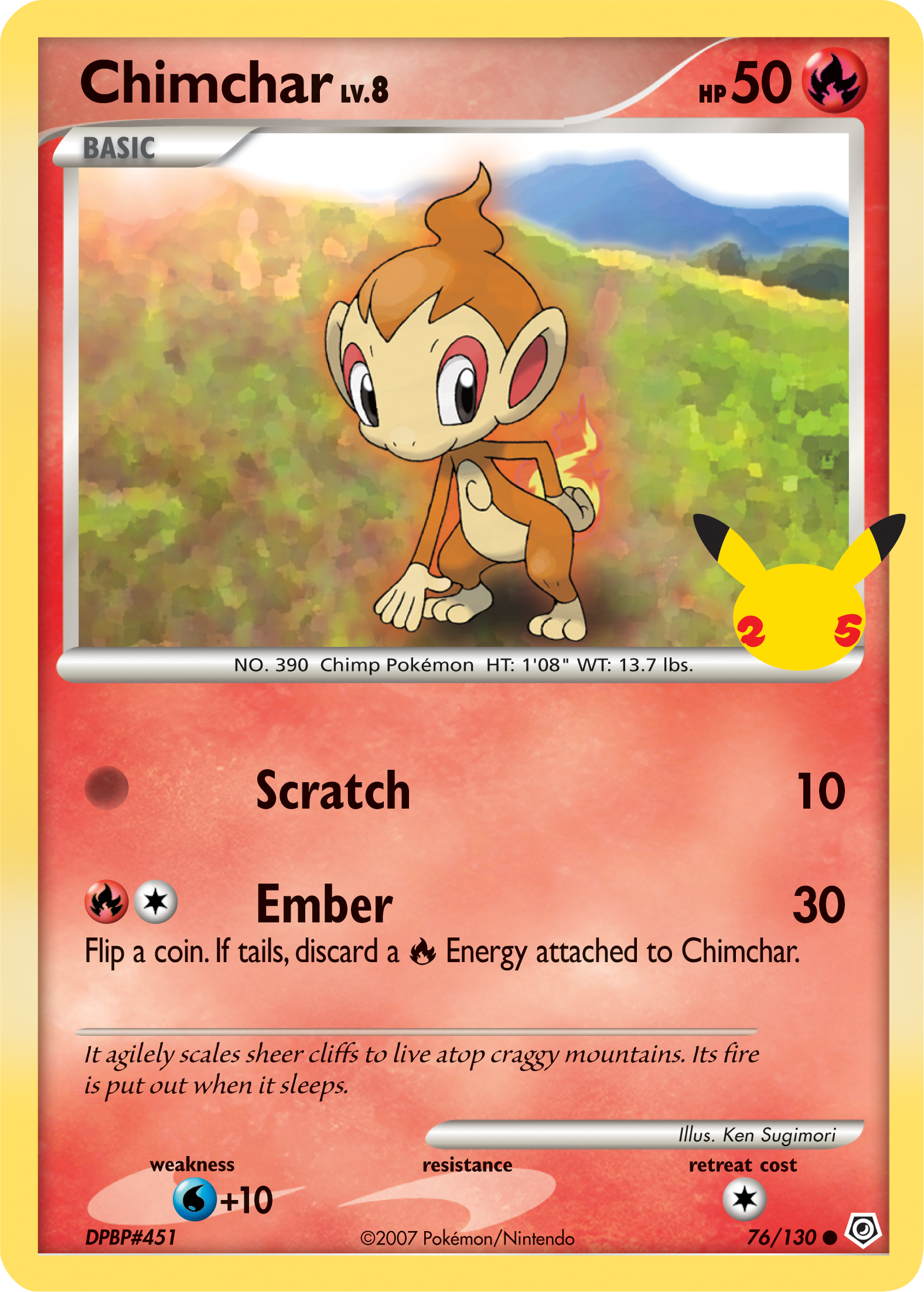 Chimchar (76/130) (Jumbo Card) [First Partner Pack] | Game Haven TX