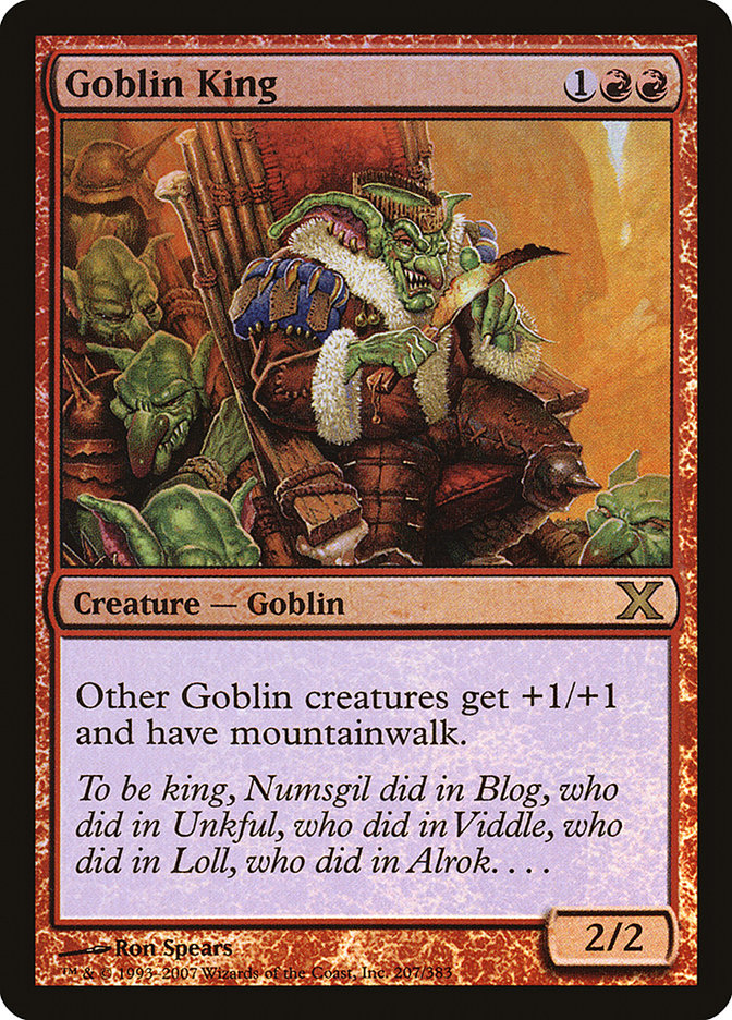 Goblin King (Premium Foil) [Tenth Edition] | Game Haven TX