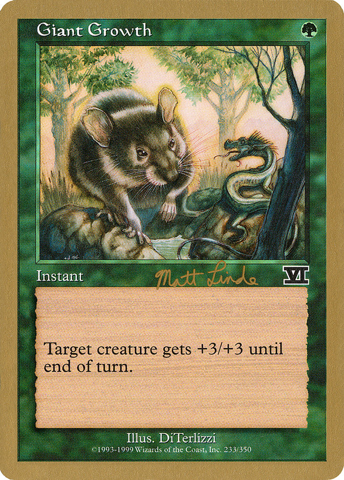 Giant Growth (Matt Linde) [World Championship Decks 1999] | Game Haven TX