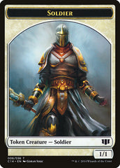Soldier // Spirit Double-sided Token [Commander 2014 Tokens] | Game Haven TX