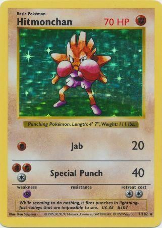 Hitmonchan (7/102) [Base Set Shadowless Unlimited] | Game Haven TX