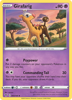 Girafarig (065/185) [Sword & Shield: Vivid Voltage] | Game Haven TX