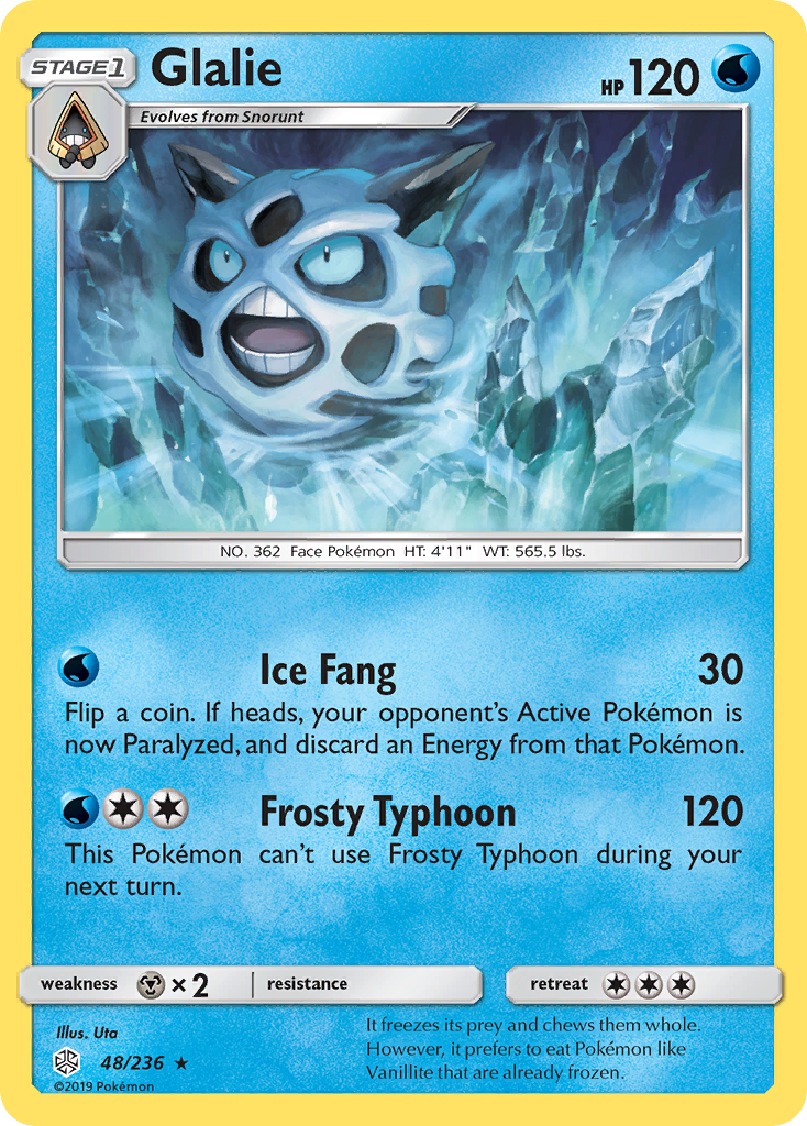 Glalie (48/236) [Sun & Moon: Cosmic Eclipse] | Game Haven TX