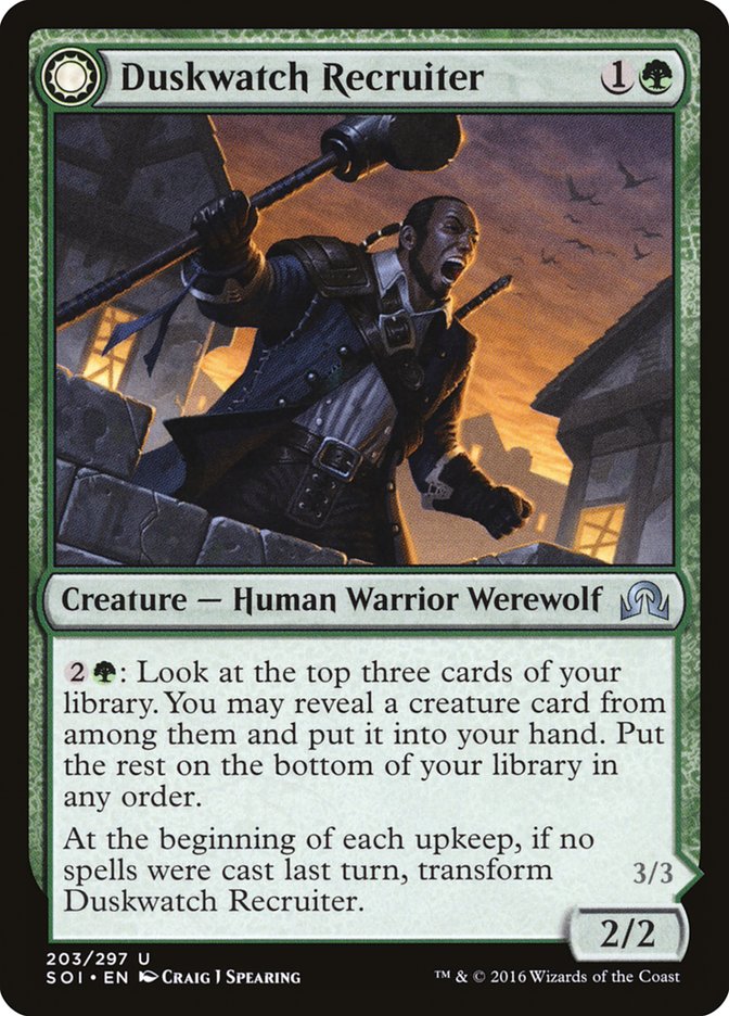 Duskwatch Recruiter // Krallenhorde Howler [Shadows over Innistrad] | Game Haven TX