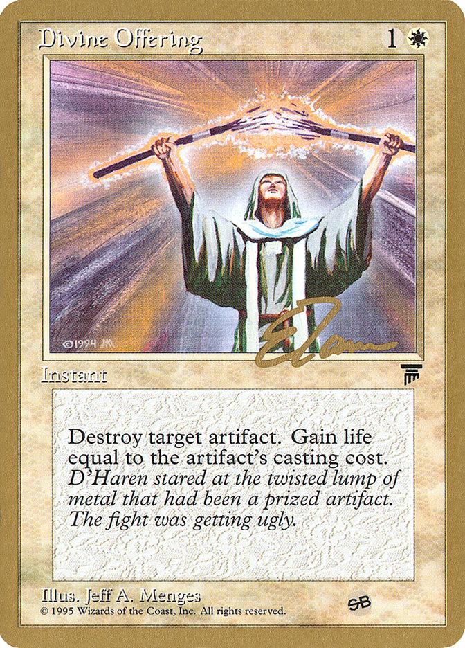Divine Offering (Eric Tam) (SB) [Pro Tour Collector Set] | Game Haven TX