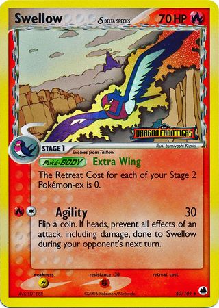 Swellow (40/101) (Delta Species) (Stamped) [EX: Dragon Frontiers] | Game Haven TX