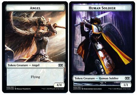 Angel // Human Soldier Double-sided Token [Double Masters Tokens] | Game Haven TX