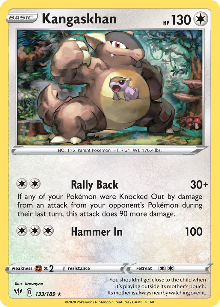 Kangaskhan (133/189) (Theme Deck Exclusive) [Sword & Shield: Darkness Ablaze] | Game Haven TX