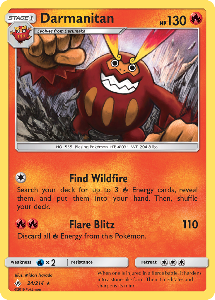 Darmanitan (24/214) [Sun & Moon: Unbroken Bonds] | Game Haven TX