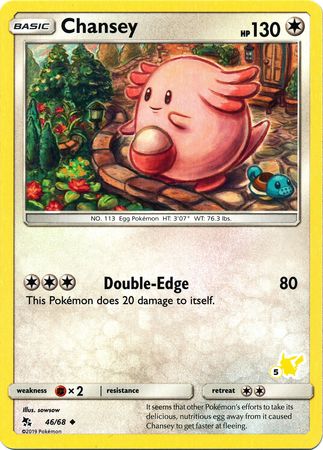Chansey (46/68) (Pikachu Stamp #5) [Battle Academy 2020] | Game Haven TX
