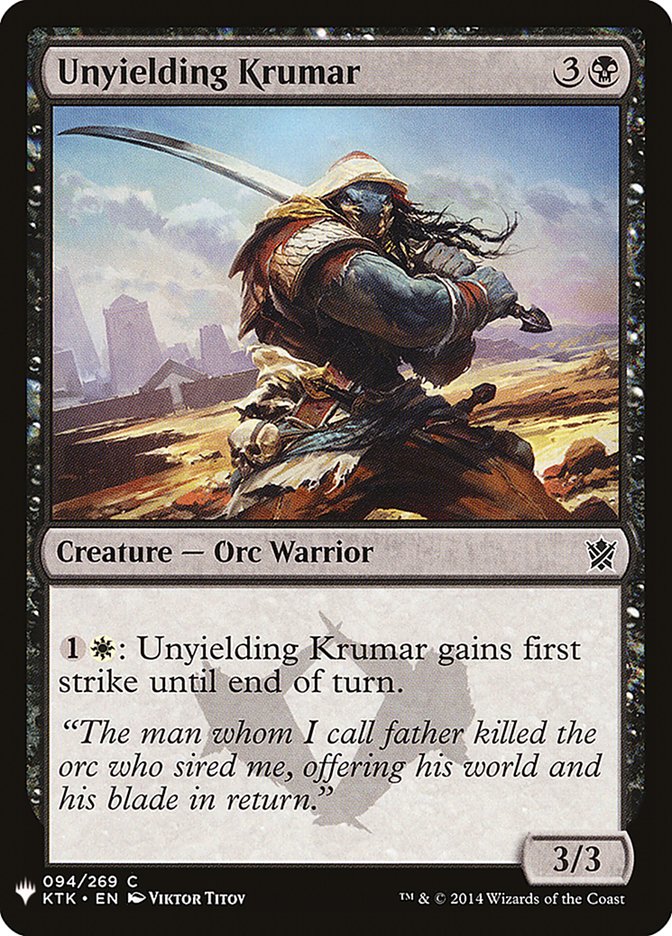 Unyielding Krumar [Mystery Booster] | Game Haven TX