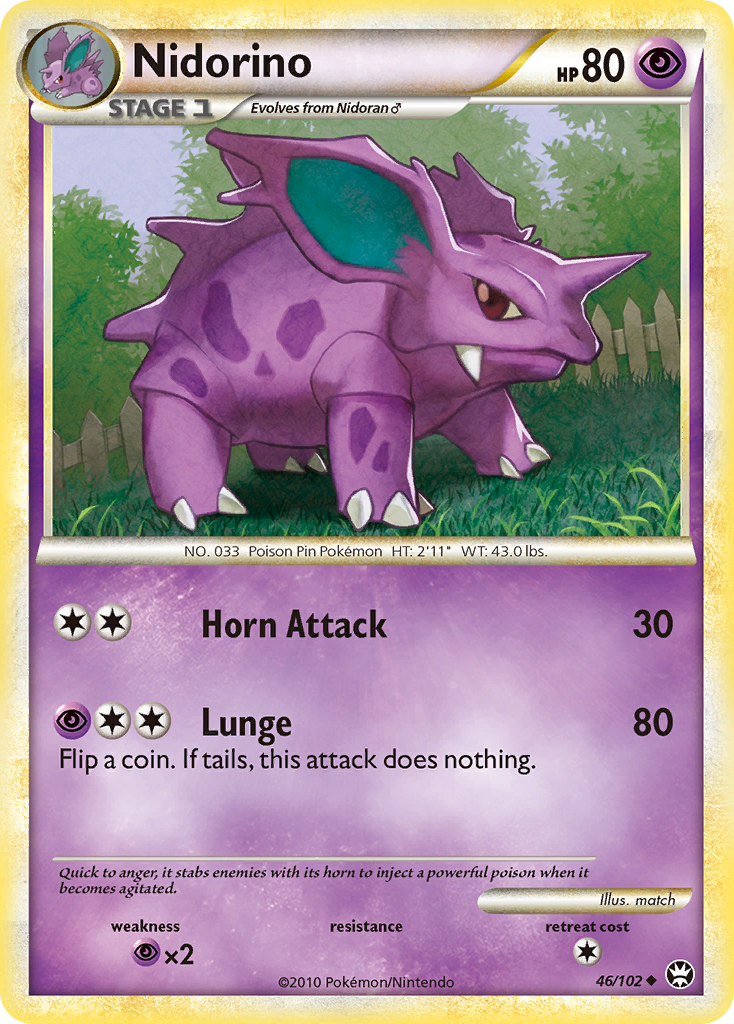 Nidorino (46/102) [HeartGold & SoulSilver: Triumphant] | Game Haven TX
