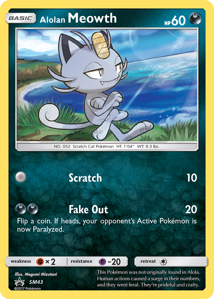 Alolan Meowth (SM43) [Sun & Moon: Black Star Promos] | Game Haven TX