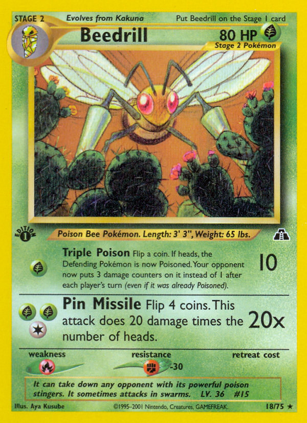 Beedrill (18/75) [Neo Discovery 1st Edition] | Game Haven TX