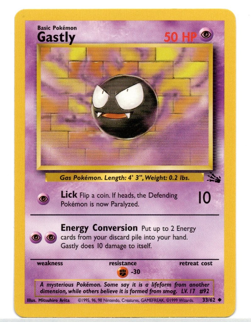 Gastly (33/62) [Fossil Unlimited] | Game Haven TX