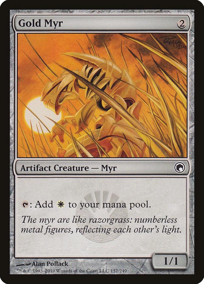 Gold Myr [Scars of Mirrodin] | Game Haven TX