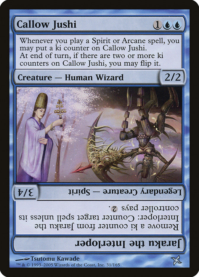 Callow Jushi // Jaraku the Interloper [Betrayers of Kamigawa] | Game Haven TX