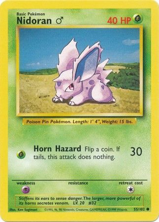 Nidoran (55/102) (Male) [Base Set Unlimited] | Game Haven TX