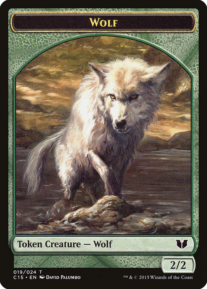Wolf // Zombie Double-Sided Token [Commander 2015 Tokens] | Game Haven TX