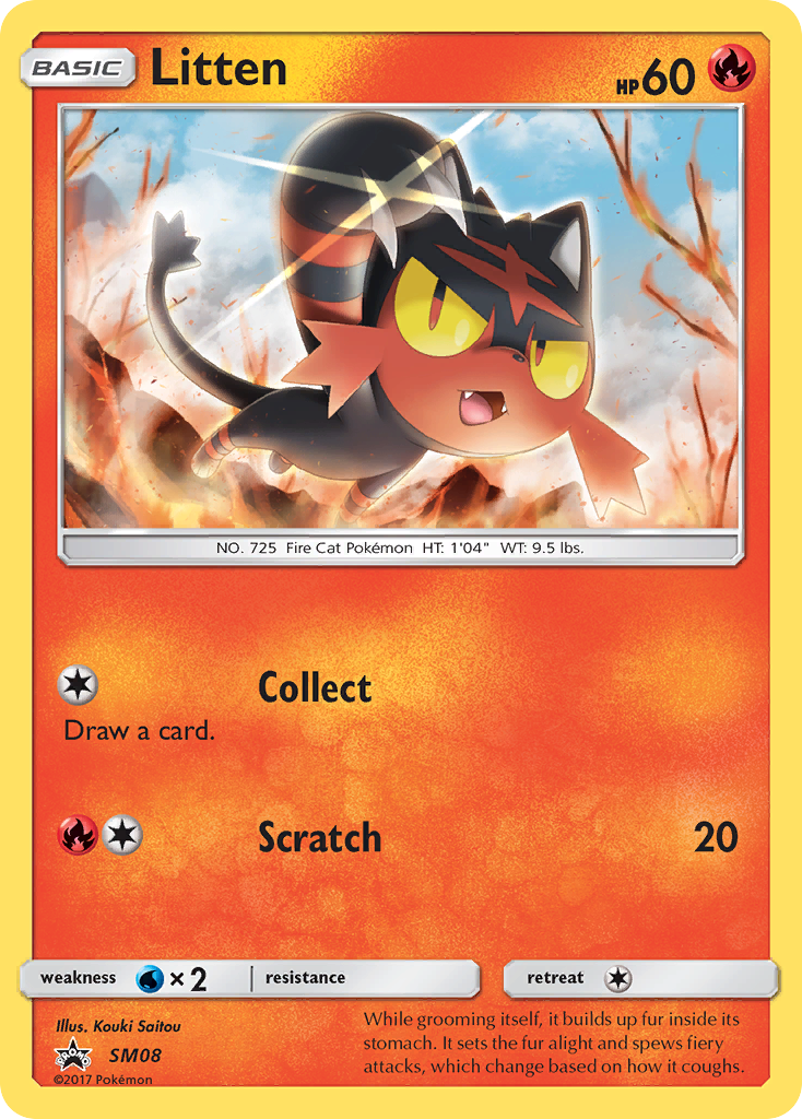 Litten (SM08) [Sun & Moon: Black Star Promos] | Game Haven TX