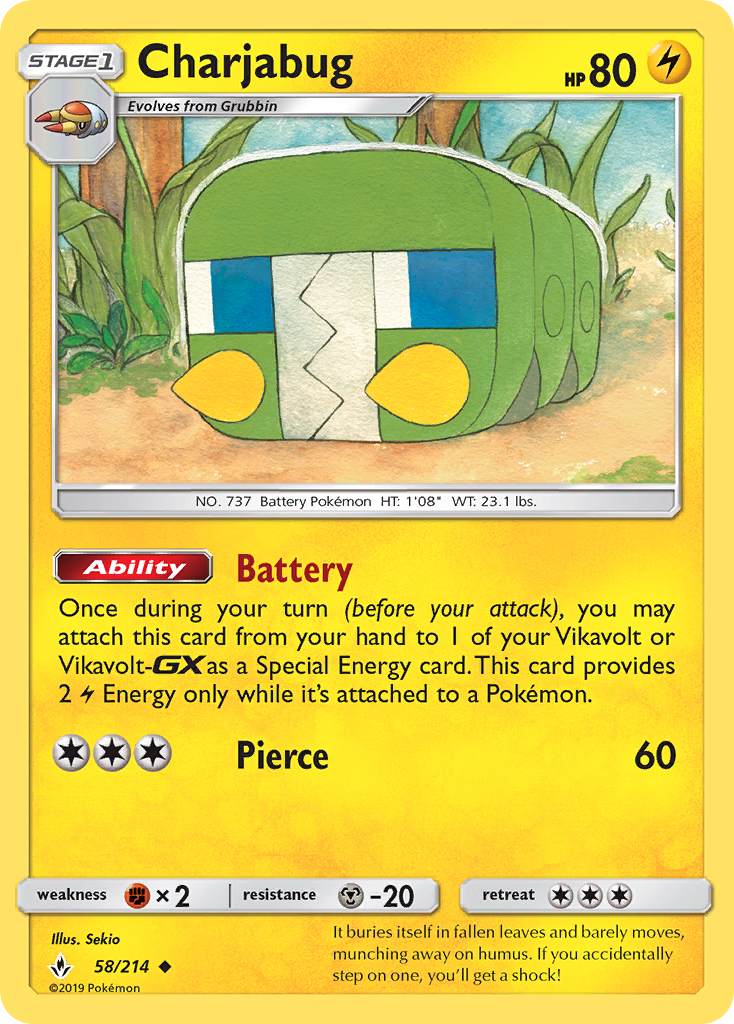 Charjabug (58/214) [Sun & Moon: Unbroken Bonds] | Game Haven TX