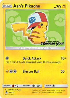 Ash's Pikachu (SM112) [Sun & Moon: Black Star Promos] | Game Haven TX